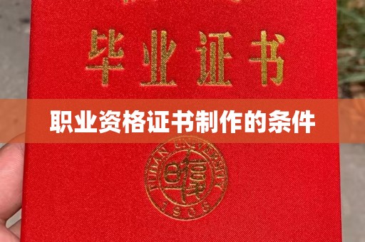 洋山职业资格证书制作的条件
